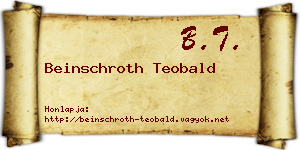 Beinschroth Teobald névjegykártya